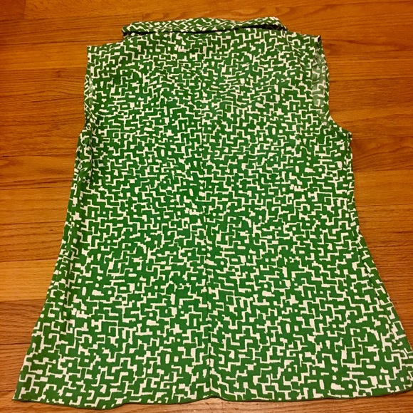 Banana Republic Shirt Size 4 Green Print - Picture 2 of 4